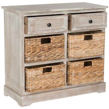 Safavieh Herman Storage Unit- White Washed - 27.6 x 13 x 29.9 in. AMH5702G